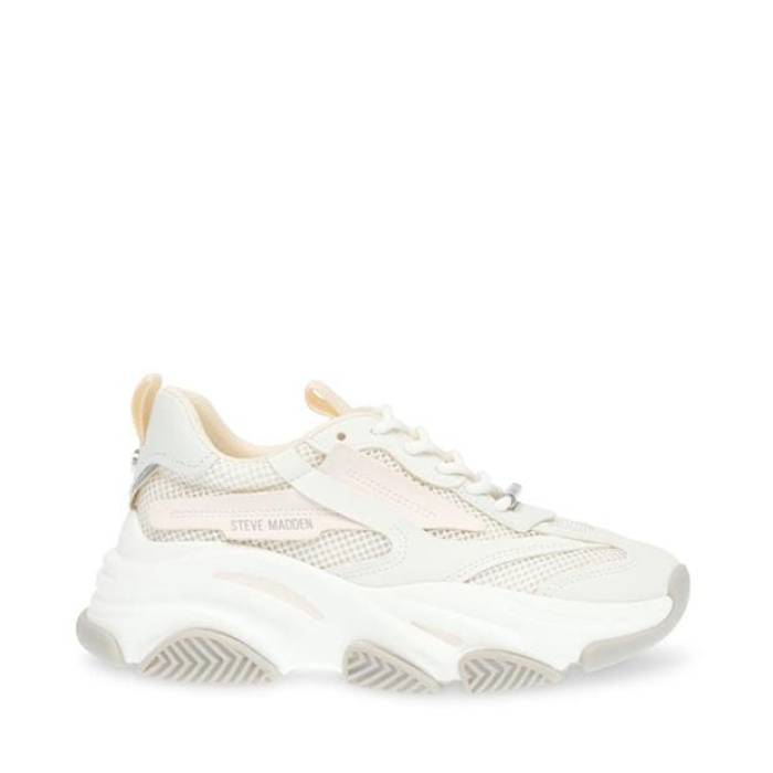 スティーブマデン Steve Madden 【 Women's Possession Chunky Trainers Women Wht Beige/Grey 】 レディース シューズ スニーカー レディース ベージュ 灰色 グレー
