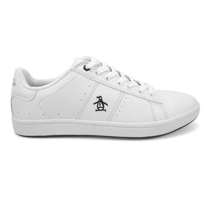 Penguin 【 Steadman Court Trainers Men White 】 厚地の外套 シューズ スニーカー メンズ 白いこと 白いこと