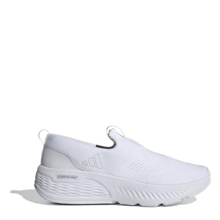 アディダス Adidas 【 Cloudfoam Go Lounger Slip On Walking Shoes Men White 】 シューズ 運動すること靴 メンズ 白いこと 白いこと