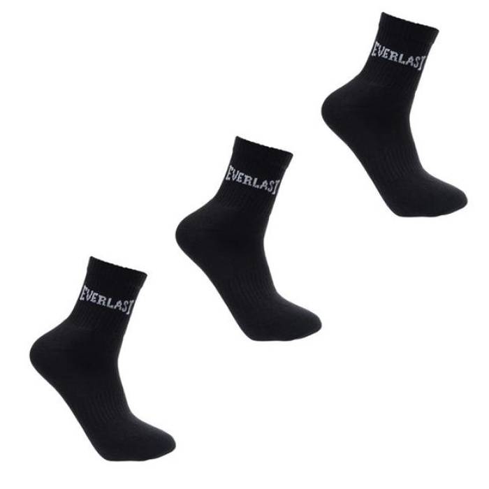 Everlast 【 Quarter Socks 3 Pack Mens Men Black 】 ソックス・靴下 メンズ メンズ 黒色 ブラック