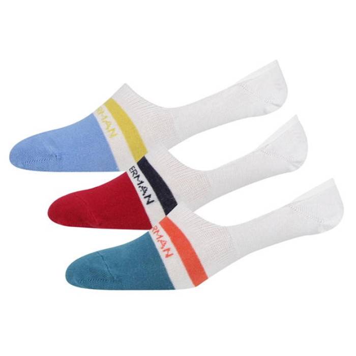 ベンシャーマン Ben Sherman 【 Mens 3 Pack Invisible Shoe Liner Antonia Men White/Blue/Red 】 メンズ メンズ 白色 ホワイト 青色 ブルー Red 赤・レッド