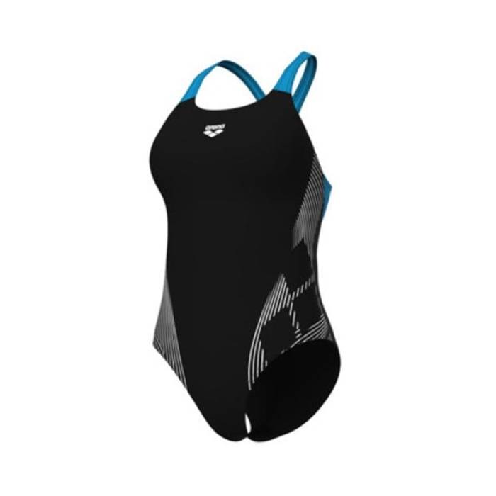 競技場 Arena 【 Lily Swim Pro Back Bra Swimsuit Women Black/Turquois 】 労働者階級 水泳着 レディース 黒いこと 黒いこと