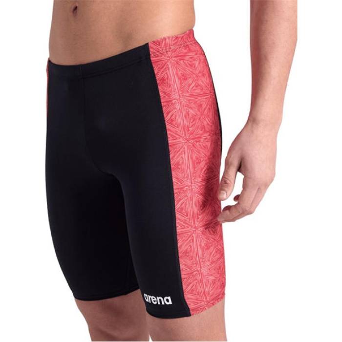 アリーナ Arena 【 Abstract Tiles Swim Jammer Men Black Red 】 メンズ 黒色 ブラック Red 赤・レッド