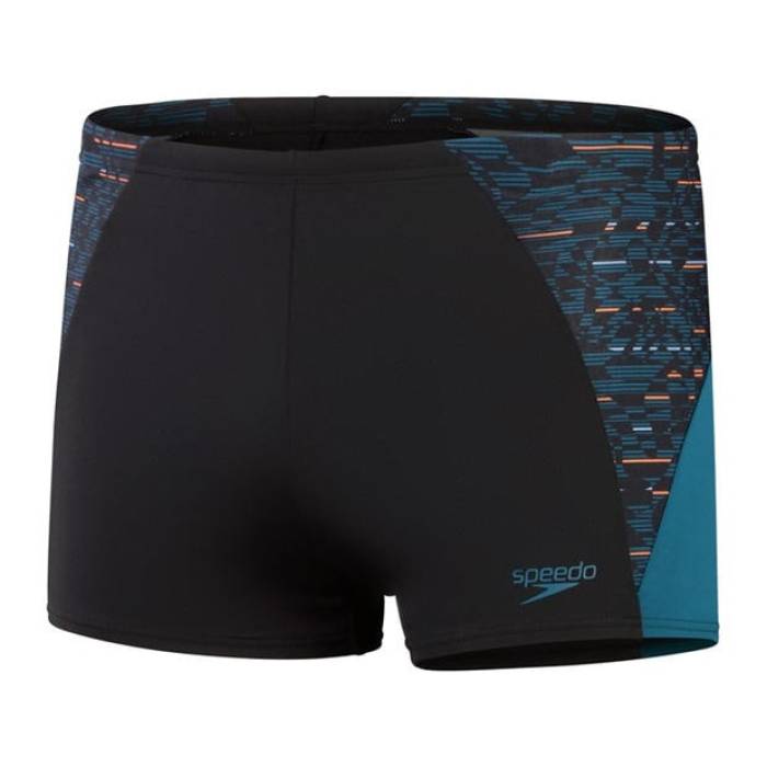 スピード Speedo 【 Swimming Boxer Trunk Men Black/Blue 】 メンズ 黒色 ブラック 青色 ブルー｜スニケス