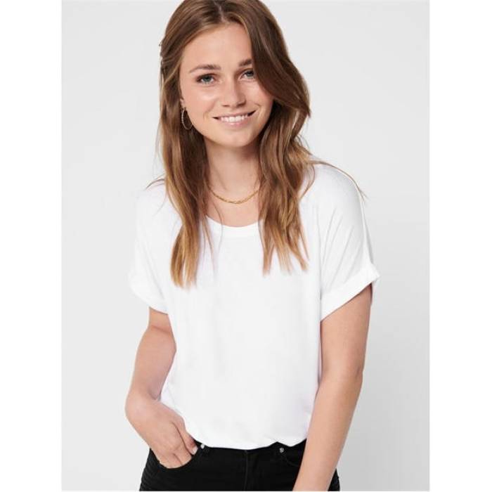 オンリー Only 【 Regular Fit O-Neck T-Shirt Women White 】 Tシャツ レディース 白色 ホワイト