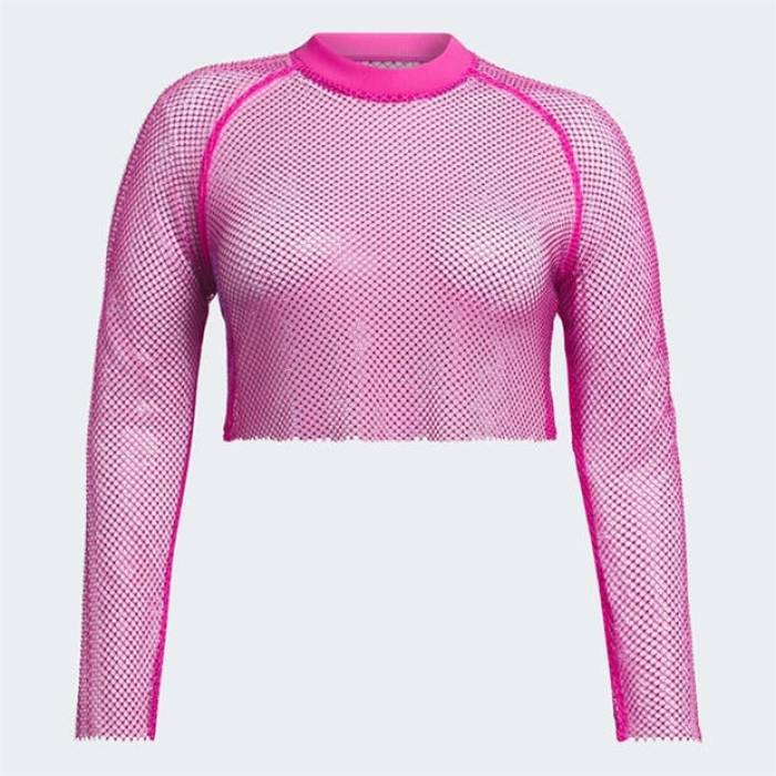 アディダス Adidas Originals 【 Long-Sleeve Crop Top Women Pink 】 Crop クロップ レディース pink ピンク
