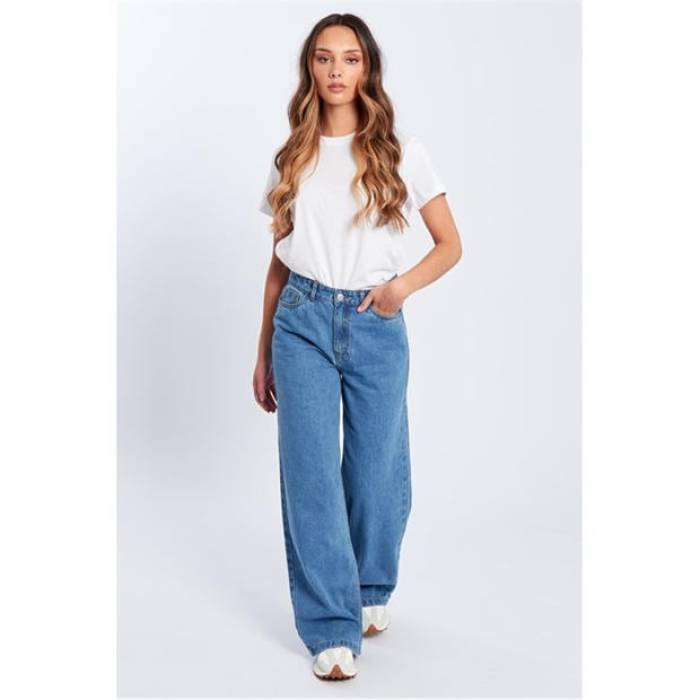 Be You 【 Beyou Wide Leg Jeans Women Light Wash 】 デニム レディース ボトムス-パンツ