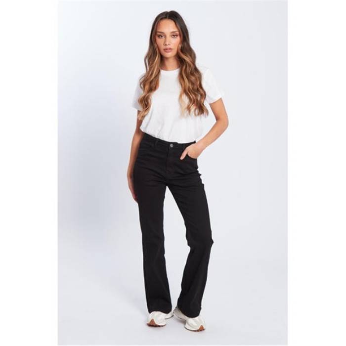 Be You 【 Bootcut Jeans Women Black 】 ジーンズ レディース 黒色 ブラック