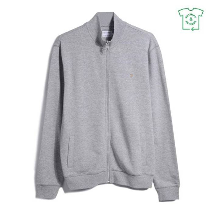 ファーラー Farah 【 Men's Vance Full-Zip Hoodie Men Light Grey Marl 】 メンズ フルジップ フーディー パーカー メンズ 灰色 グレー