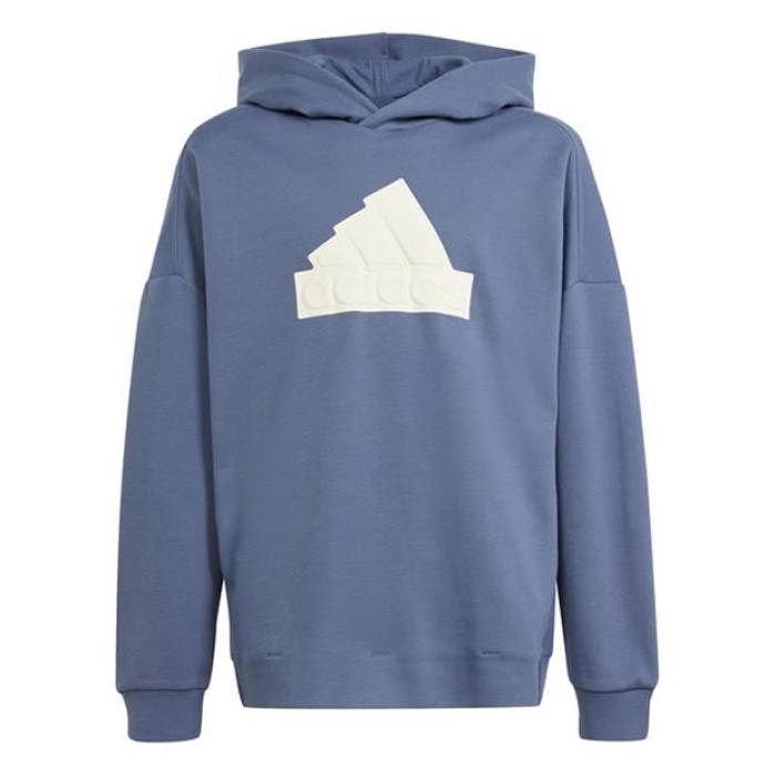 アディダス Adidas 【 U Fi Logo Hd Hoody Boys Kids Blue 】 ロゴタイプ フーディー パーカー お坊っちゃん キッズ 青み 青色