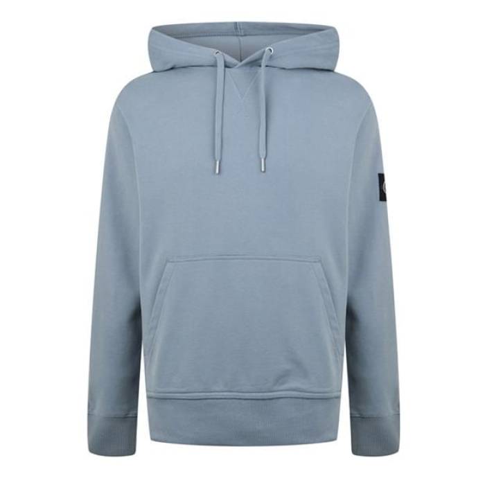 カルバンクライン ジーンズ Calvin Klein Jeans 【 Badge Hoodie Men Overcast Grey 】 フーディー パーカー メンズ 灰色 グレー