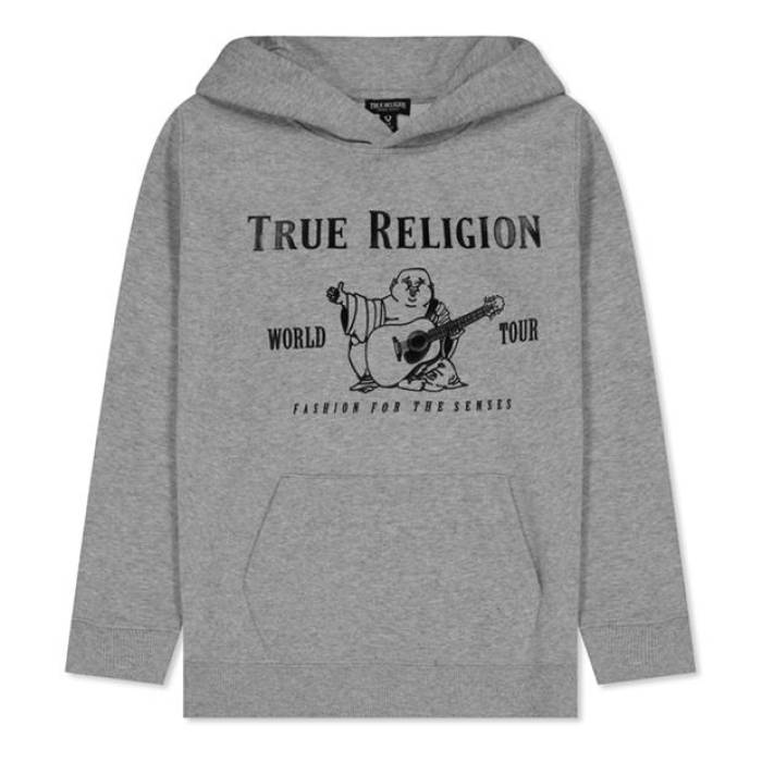 トゥルーレリジョン True Religion 【 Buddha Hoodie Juniors Kids Grey 】 フーディー パーカー お坊っちゃん キッズ 薄墨色 薄墨色