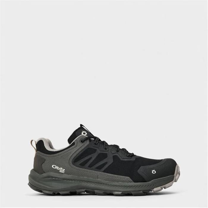 オボズ Oboz 【 Katabatic Waterproof Hiking Shoes Kids Black Sea 】 シューズ 運動すること靴 お坊っちゃん キッズ 黒いこと 黒いこと