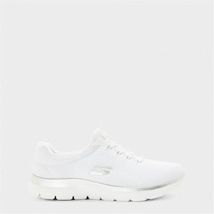 スケッチャーズ Skechers 【 Slpon Tr Ew Jn99 Kids White/Silver 】 ジュニア キッズ 白色 ホワイト Silver 銀色・シルバー｜スニケス