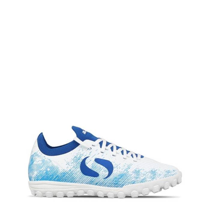 Sondico 【 Blaze Childrens Astro Turf Trainers Kids White/Blue 】 ターフ シューズ スニーカー ジュニア キッズ 白色 ホワイト 青色 ブルー