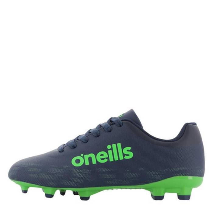 Oneills 【 Zenith V Firm Ground Football Boots Junior Kids Navy/Lime 】 フットボール ブーツ ジュニア キッズ 紺色 ネイビー ライム|スニケス