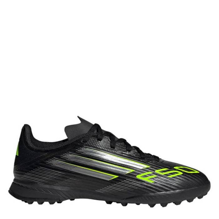 アディダス Adidas 【 F50 League Juniors Astro Turf Football Boots Kids Black/Lemon 】 ターフ フットボール ブーツ ジュニア キッズ 黒色 ブラック｜スニケス