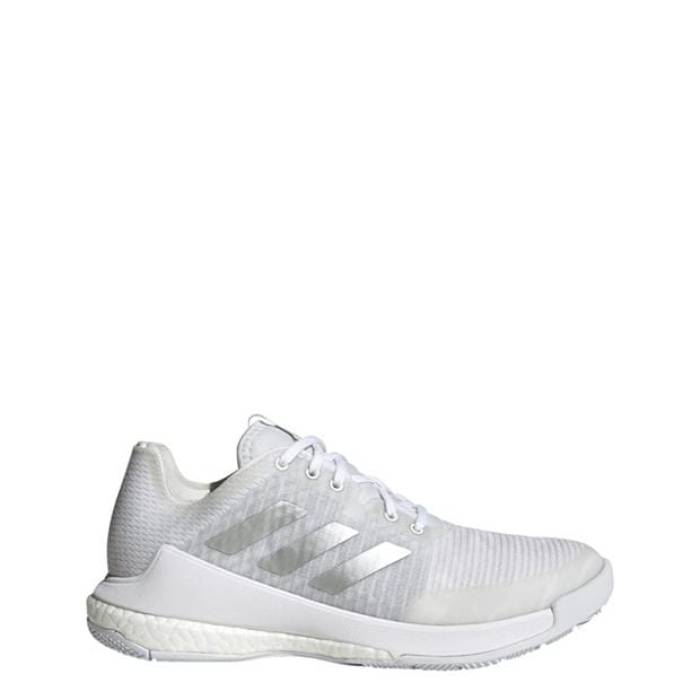 アディダス Adidas 【 Crazyflight Volleyball Shoes Women Cloud White / Silver Metallic 】 排球 シューズ 運動すること靴 レディース 白いこと 白いこと Silver しろがね色・しろがね色