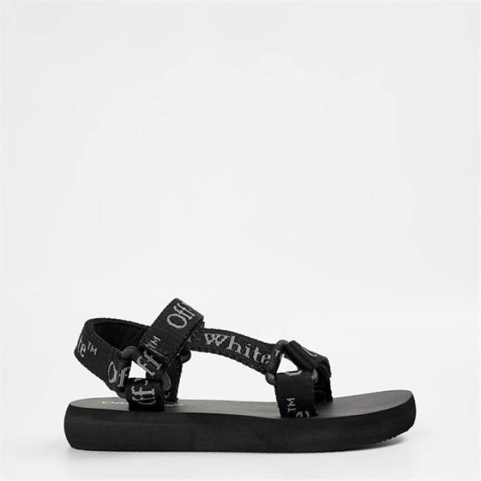 Off White 【 Kids Flat Sandals Kids Black 】 サンダル お坊っちゃん キッズ 黒いこと 黒いこと