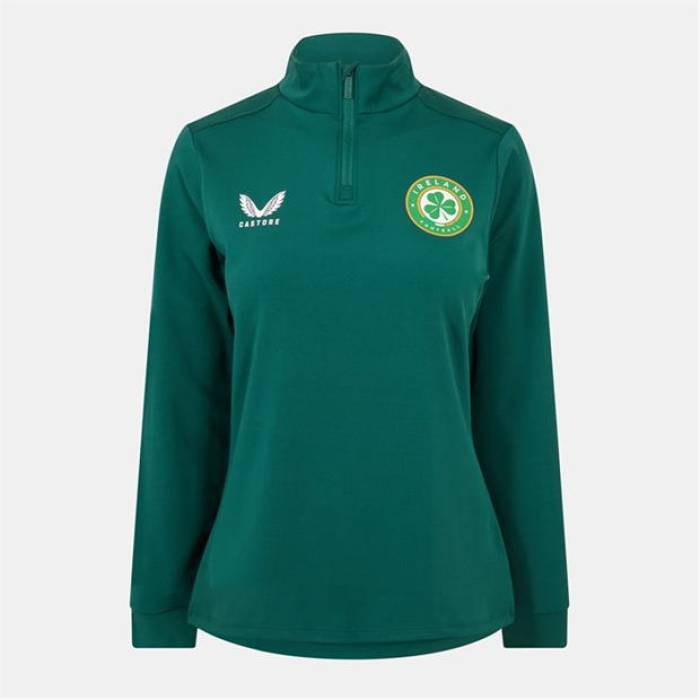Castore 【 Ireland Matchday Quarter Zip 2023 Womens Women Green 】 レディース レディース green 緑・緑であること