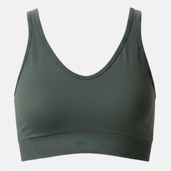 Usa Pro 【 Scoop Back Low Impact Sports Bra Women Khaki 】 インパクト レディース カーキ｜スニケス