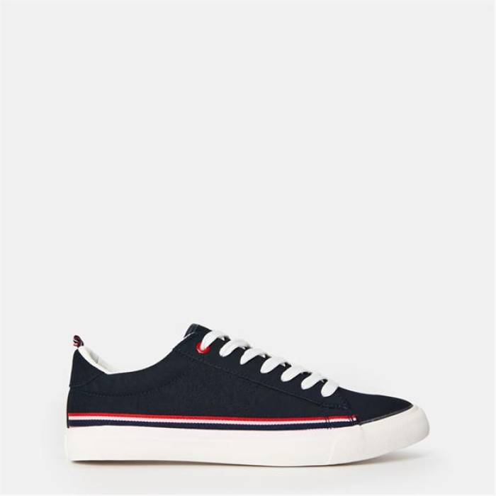 Regatta 【 Stripe Canvas Low Trainers Men Navy 】 Stripe 縞模様 シューズ スニーカー メンズ 紺色 米国海軍