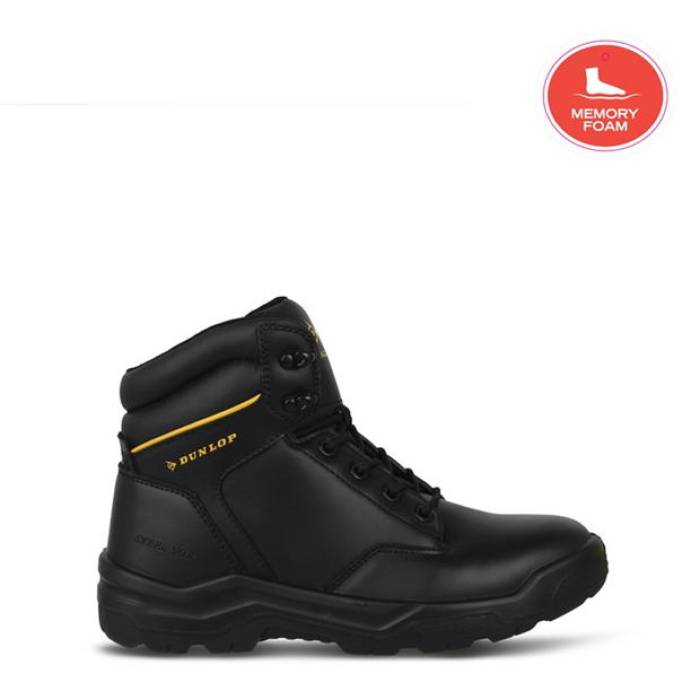 ダンロップ Dunlop 【 Dakota Steel Toe Cap Boots Kids Black 】 Steel スチール写真 旗がしら かぶり笠 ブーツ お坊っちゃん キッズ 黒いこと 黒いこと