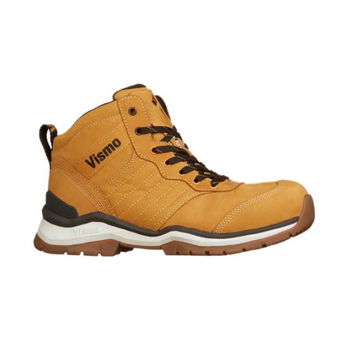 Vismo 【 Unisex Adults Safety Steel Toe Cap Boot Men Honey 】 Steel スティール キャップ 帽子 ブーツ メンズ ハニー|スニケス