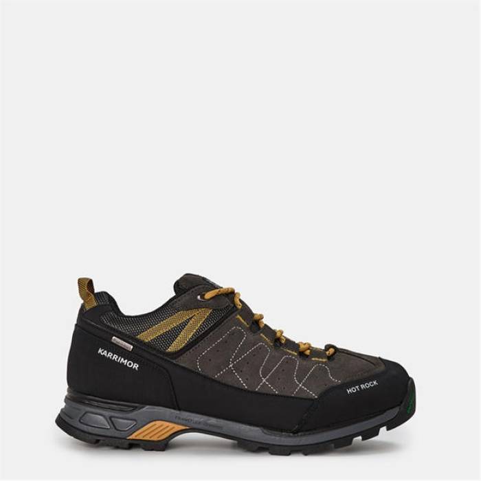 Karrimor 【 Hot Rock Waterproof Walking Shoes Mens Men Charcoal/Yellow 】 シューズ 運動すること靴 メンズ メンズ 濃灰色 yellow 黄味がかった・黄色