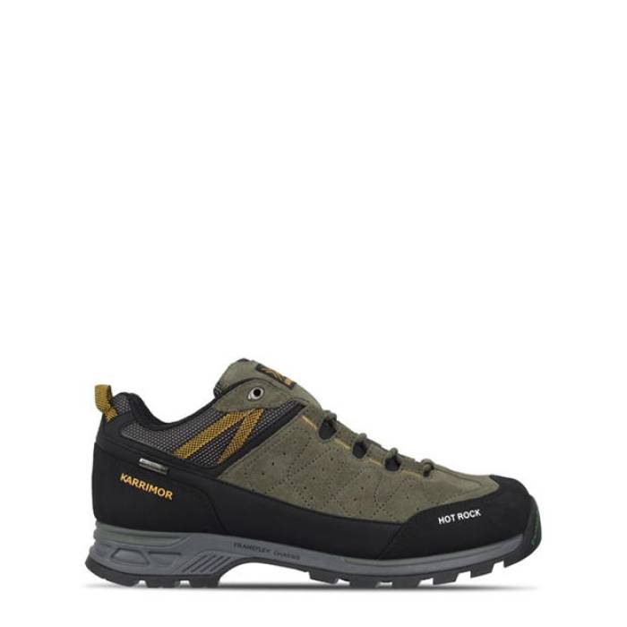 Karrimor 【 Hot Rock Waterproof Walking Shoes Mens Men Khaki/Yellow 】 シューズ 運動すること靴 メンズ メンズ カーキ yellow 黄味がかった・黄色