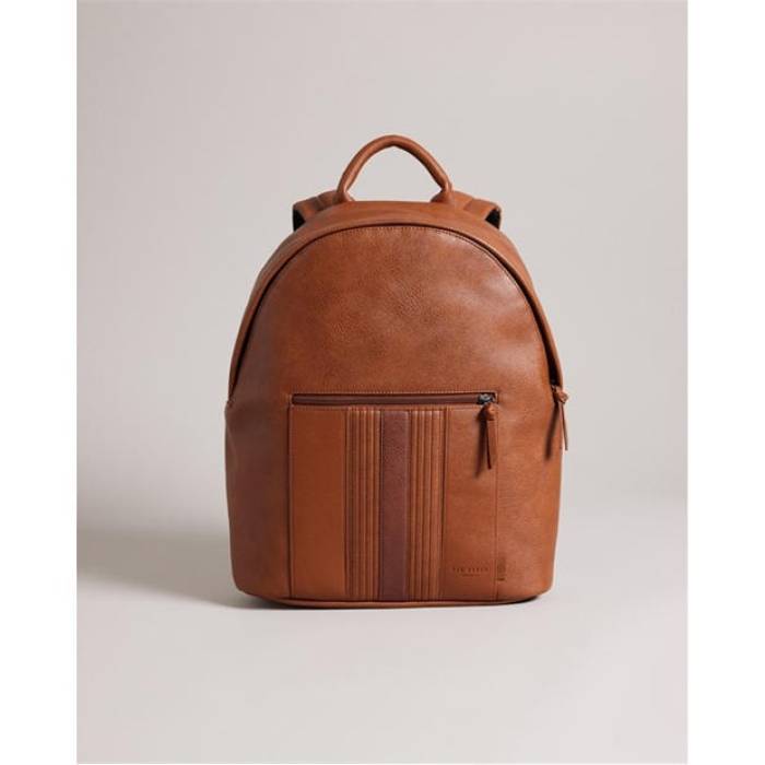 テッドベーカー Ted Baker 【 Men's Pu Leather Backpack Unisex Tan 】 メンズ レザー バックパック バッグ リュックサック ユニセックス