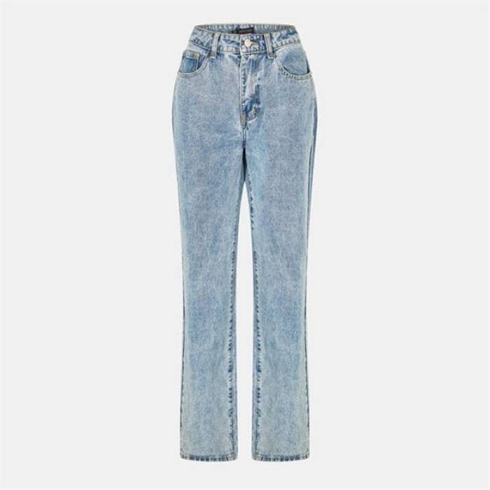 I Saw It First 【 Straight Leg Jeans Women Blue 】 デニム レディース 青味 青み