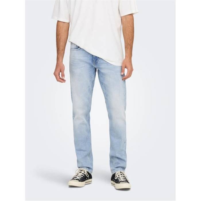 Only And Sons 【 Tai Skinny Tapered Jeans Men Lt Blue Denim 】 スキニー デニム メンズ 青味 青み ジーンズ