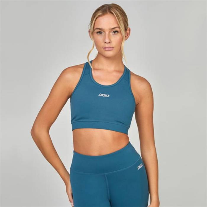 シックシルク Siksilk 【 Sports Essentials Crop Top Womens Women Teal 】 Crop クロップ レディース レディース