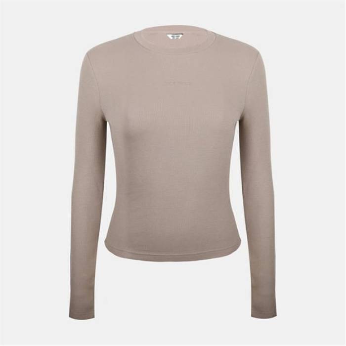 ジャック ウィルス Jack Wills 【 Waffle Lsbaby Tee Ld54 Women Taupe 】 ワッフル Tシャツ レディース｜スニケス