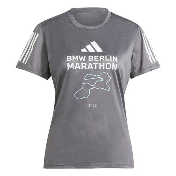 アディダス Adidas 【 Bmw Berlin Marathon 2023 T-Shirt Womens Women Grey 】 ティーシャツ レディース レディース 薄墨色 薄墨色