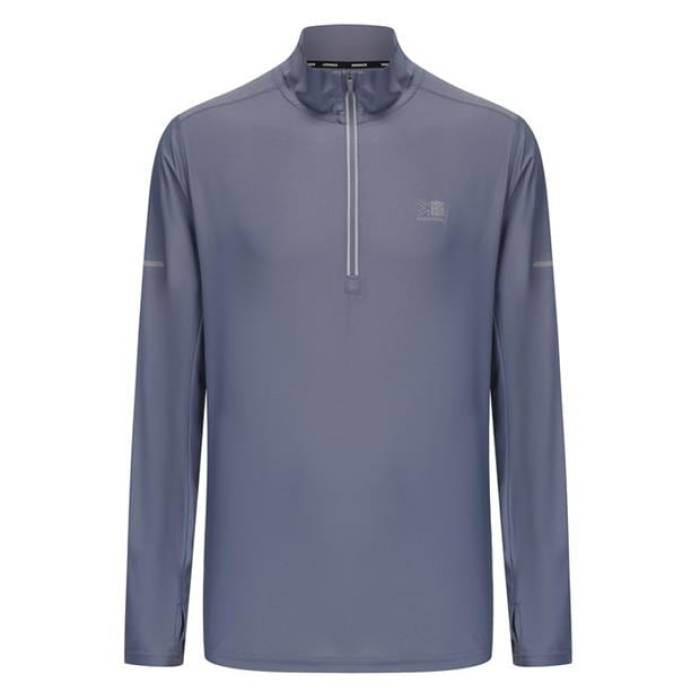 Karrimor 【 Long Sleeve Quarter Zip Top Mens Men Stone Grey 】 Sleeve 捩り メンズ メンズ 薄墨色 薄墨色