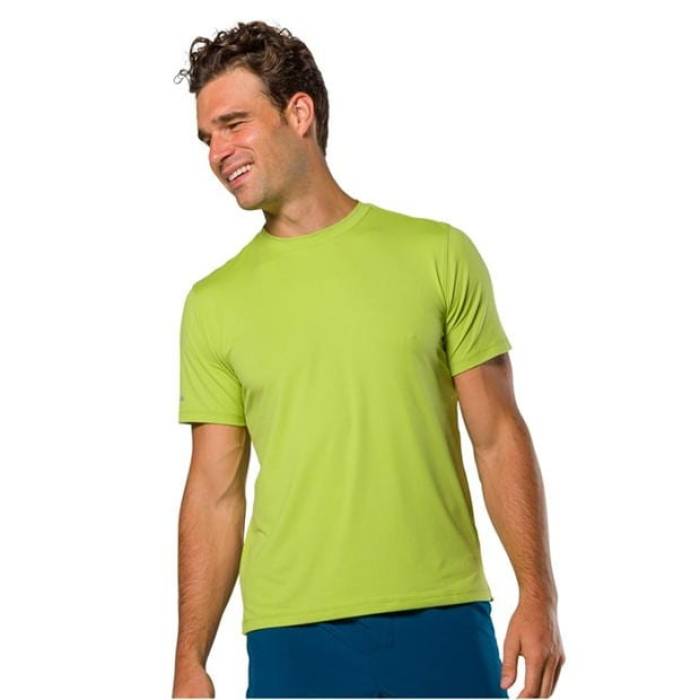 ネイサン Nathan 【 Dash Short-Sleeve Performance Running Top Men Dark Lime 】 演奏 メンズ 菩提樹