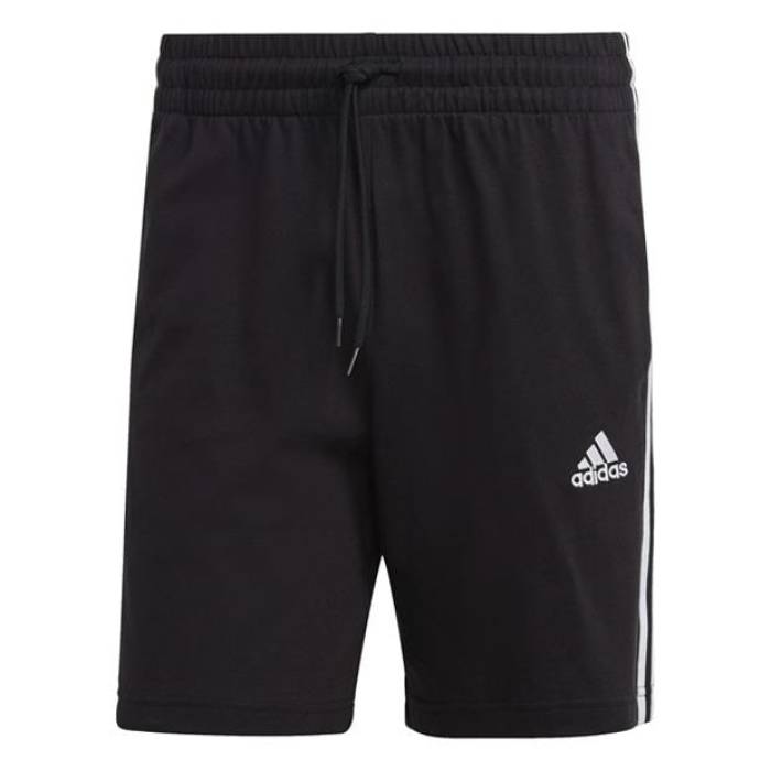 アディダス Adidas 【 Essentials 3 - Stripes Shorts Men Black/White 】 さる股引き メンズ 黒いこと 黒いこと 白いこと 白いこと