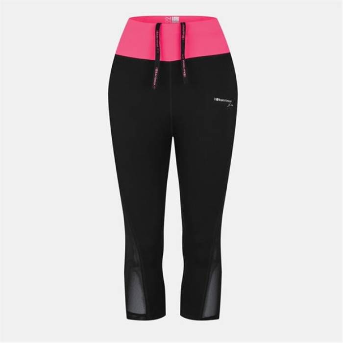 Karrimor 【 Capri Tights Women Black/Pink 】 Tights タイツ レディース 黒色 ブラック pink ピンク