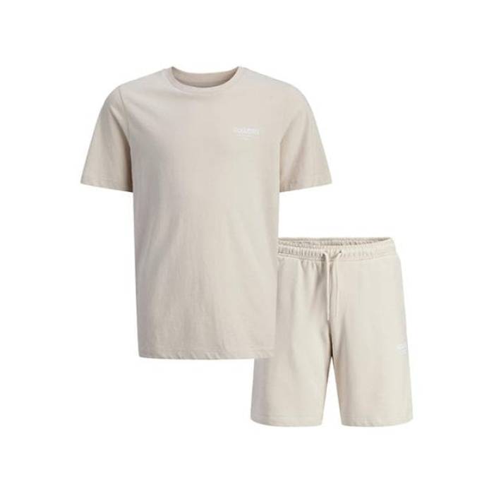 Jack And Jones 【 T-Shirt And Shorts Set Kids Moonbeam 】 プルオーバー さる股引き お坊っちゃん キッズ