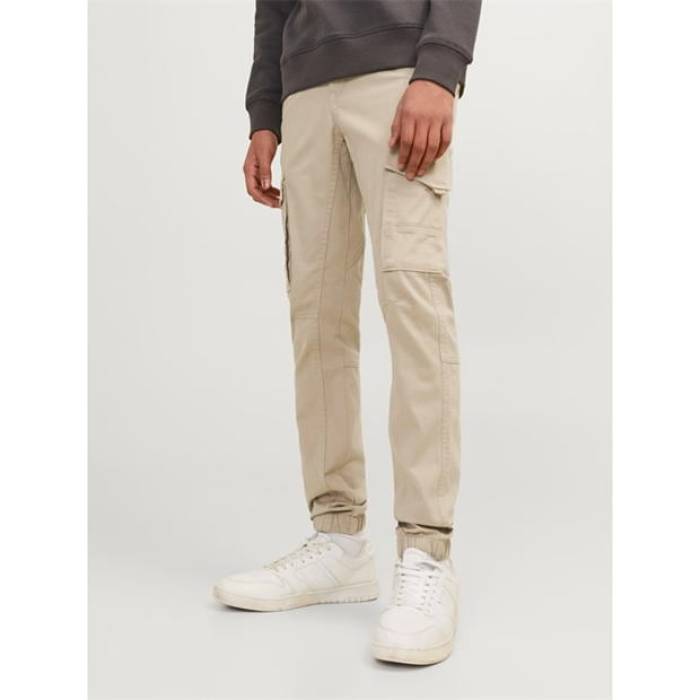 Jack And Jones 【 Paul Flake Slim Stretch Cuffed Cargo Pants Junior Kids Crockery 】 ポール slim スリム カーゴ ジュニア キッズ｜スニケス