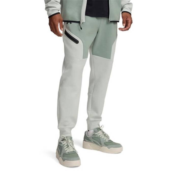 アンダーアーマー Under Armour 【 Unstoppable Closed Hem Fleece Joggers Men Green/Black 】 フリース ジョガーパンツ メンズ green 緑・グリーン 黒色 ブラック