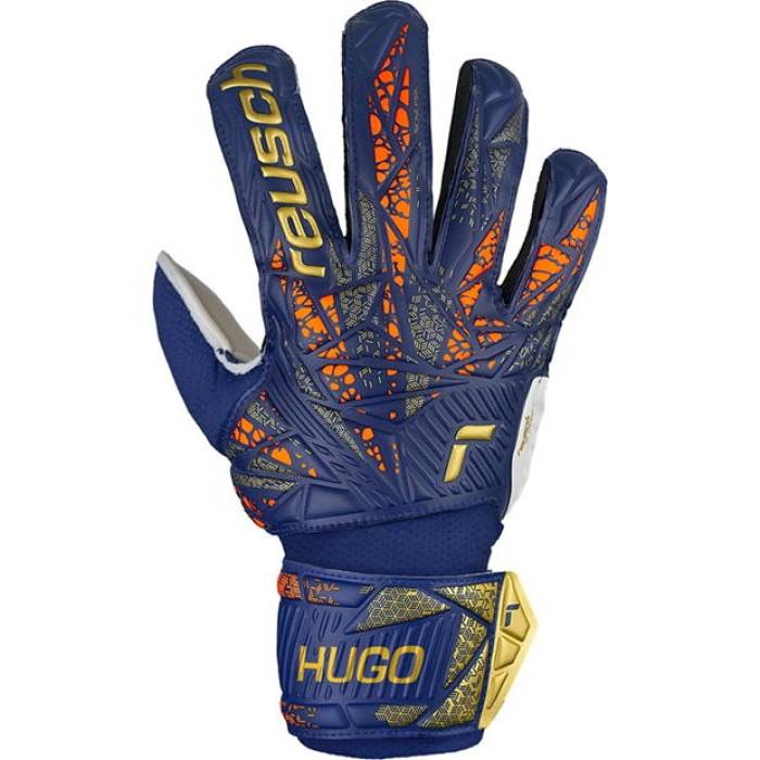 Reusch 【 Kids' Attrakt Solid Goalkeeper Gloves Unisex Prem Blu /Gld 】 ソリッド 手袋 ユニセックス