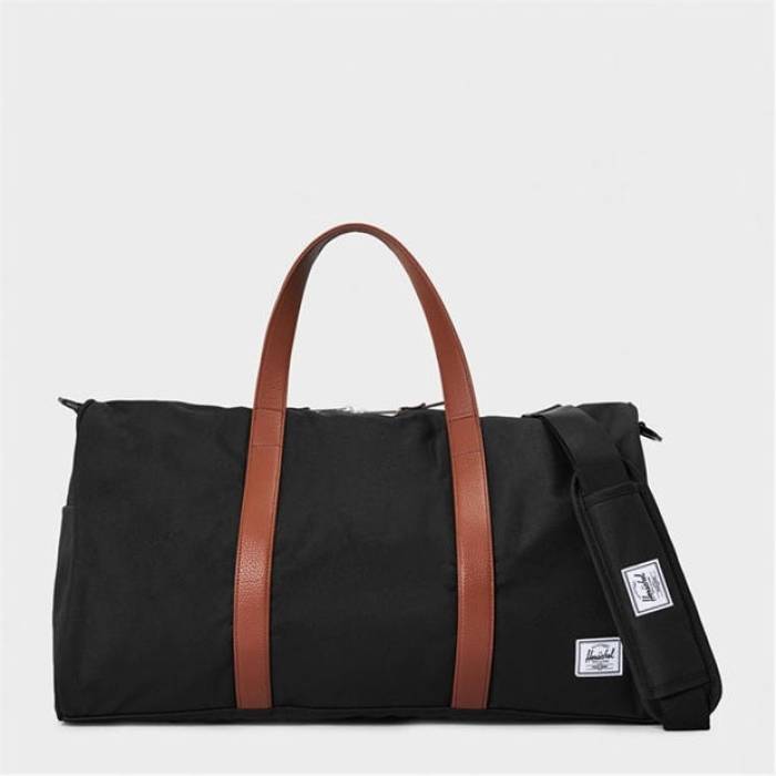ハーシェルサプライ Herschel Supply Co 【 Novel Duffle Bag Unisex Black/Tan 】 ダッフル 御徒面子 ユニ一発やる 黒いこと 黒いこと