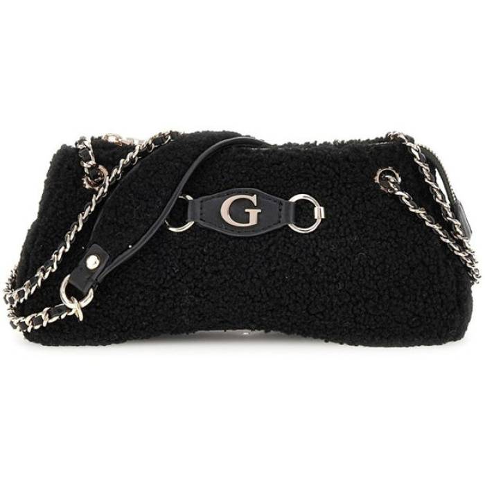 ゲス Guess 【 Aslia Shoulder Bag Women Black 】 御徒面子 レディース 黒いこと 黒いこと