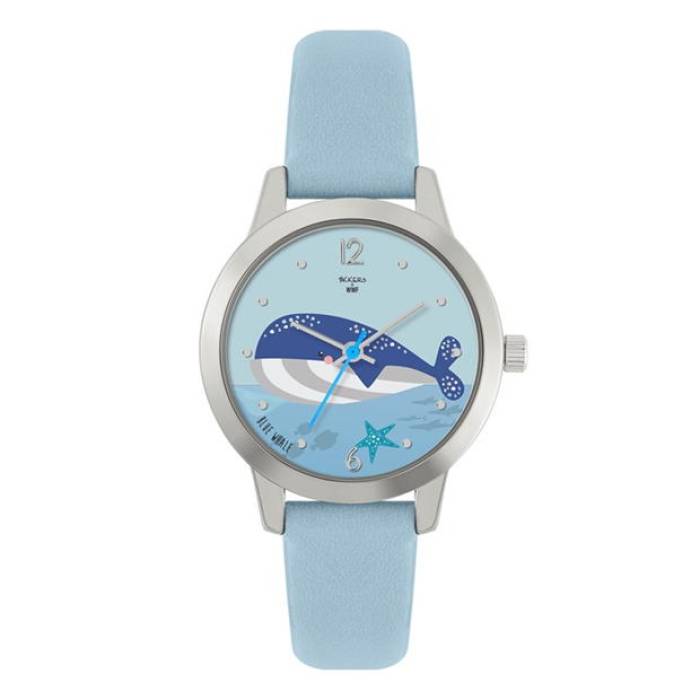 Tikkers 【 Kids\u0027 Whale Quartz Watch Unisex Blue 】 Watch ウォッチ・時辰儀 ユニ一発やる 青み 青色