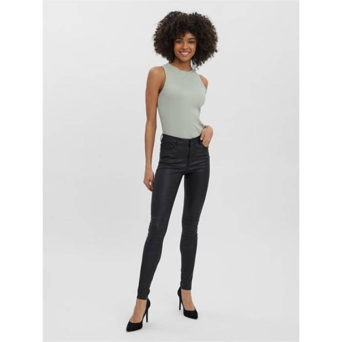 ヴェロモーダ Vero Moda Tall 【 Women's Vmseven Smooth Coated Skinny Trousers Women Black 】 レディース スムース スキニー レディース 黒色 ブラック
