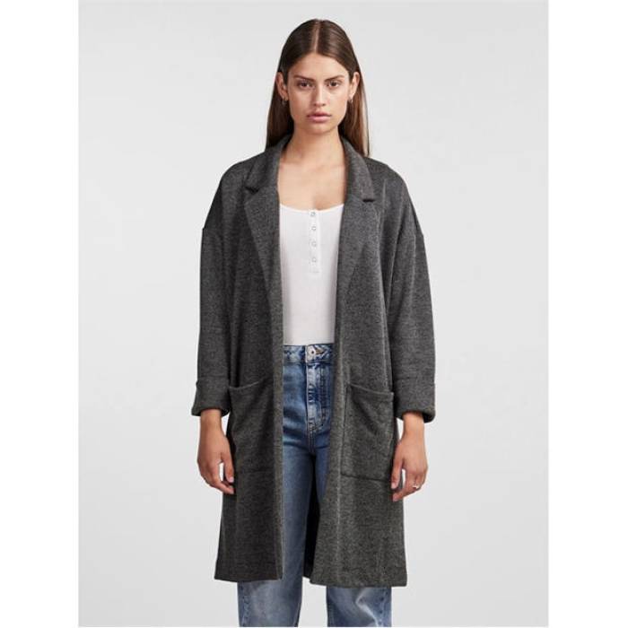 ピーシーズ Pieces 【 Women's Coatigan Women Dark Grey 】 レディース レディース 灰色 グレー|スニケス