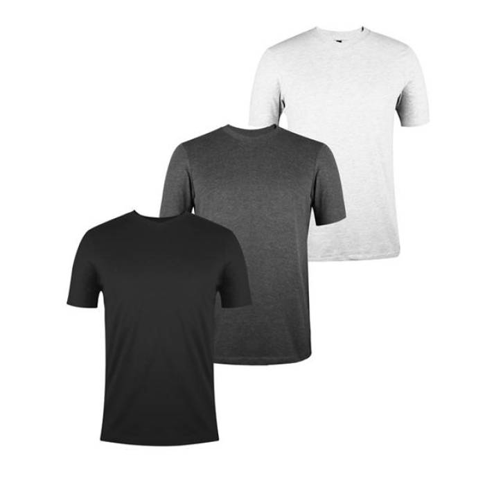 Donnay 【 Three Pack V Neck T Shirt Mens Men Greym/Charm/Blk 】 メンズ メンズ